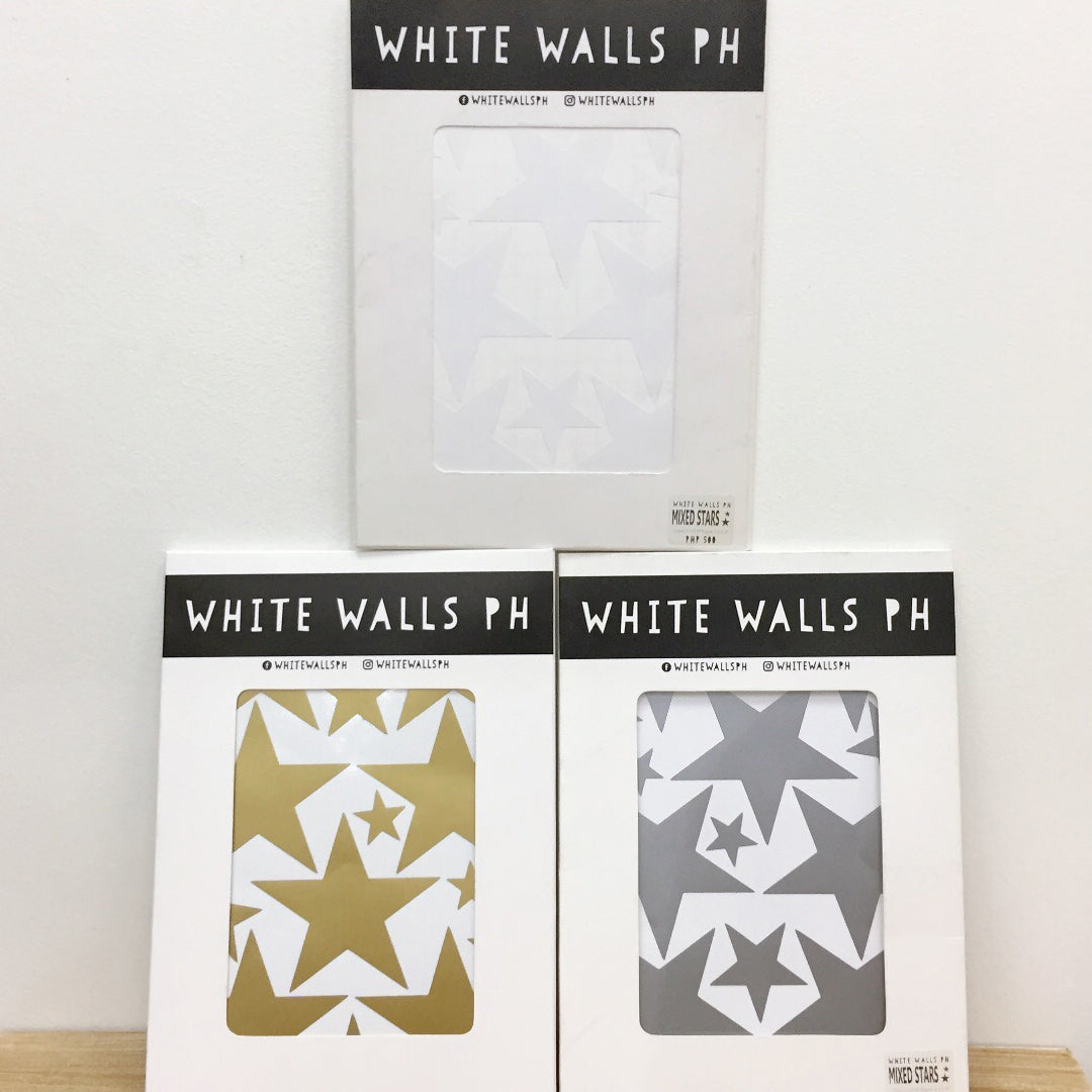 White Walls Decals - Mixed Stars