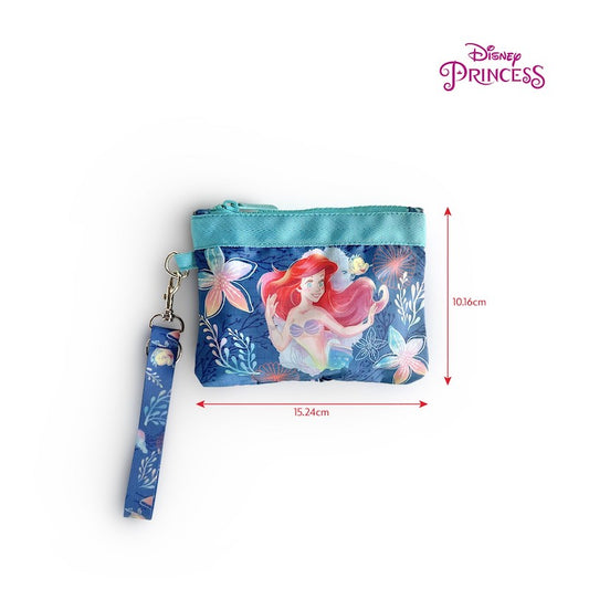 Zippies Lab Disney Little Mermaid Ariel Pearlescent Nylon 3-pc Wristlet