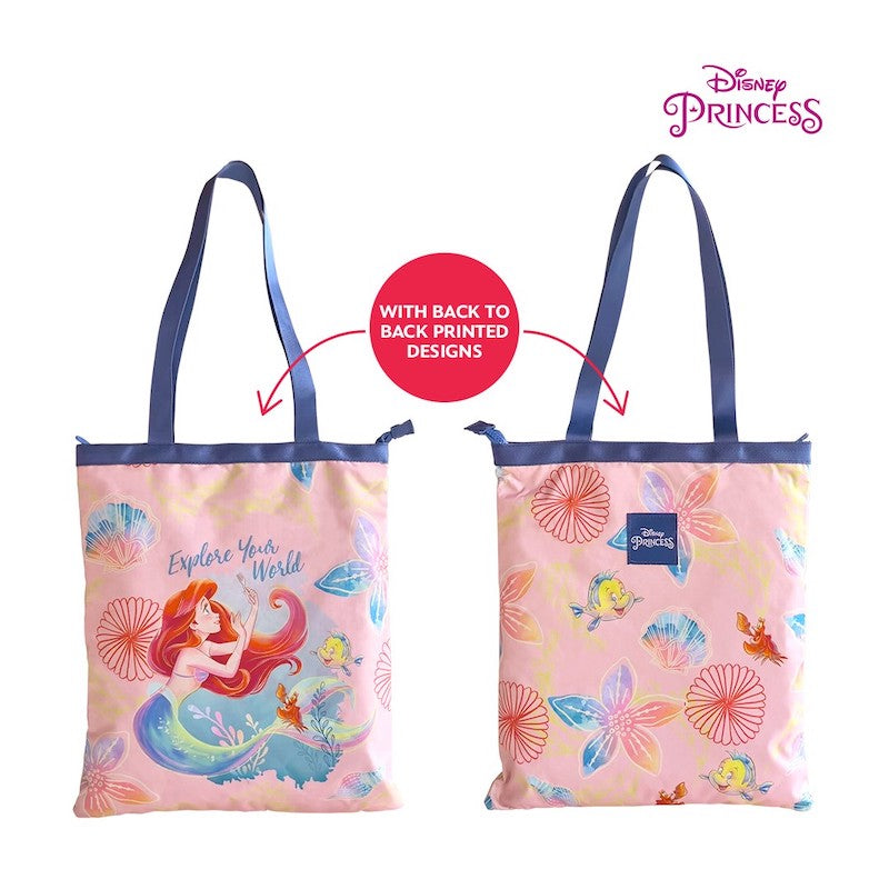 Zippies Lab Disney Little Mermaid Ariel Pearlescent Nylon Zipper Tote