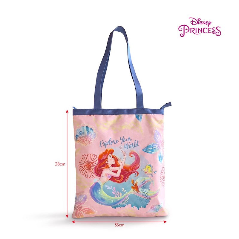 Zippies Lab Disney Little Mermaid Ariel Pearlescent Nylon Zipper Tote