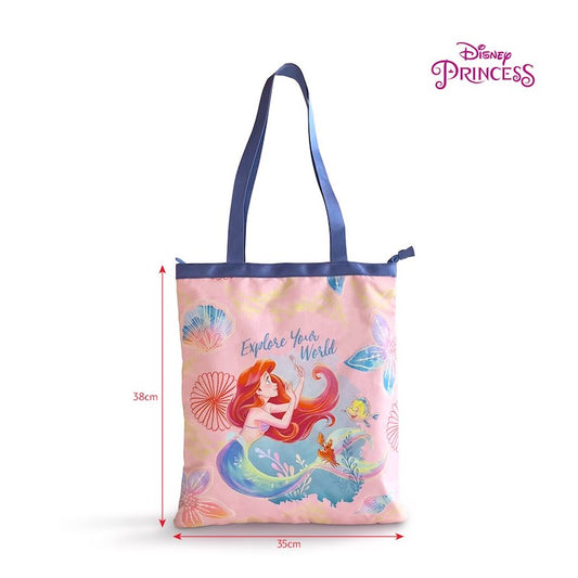 Zippies Lab Disney Little Mermaid Ariel Pearlescent Nylon Zipper Tote