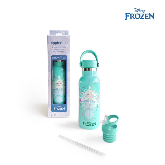 Zippies Lab Disney Princess Frozen Insulated Water Bottle 483ml (2 types of cap included)