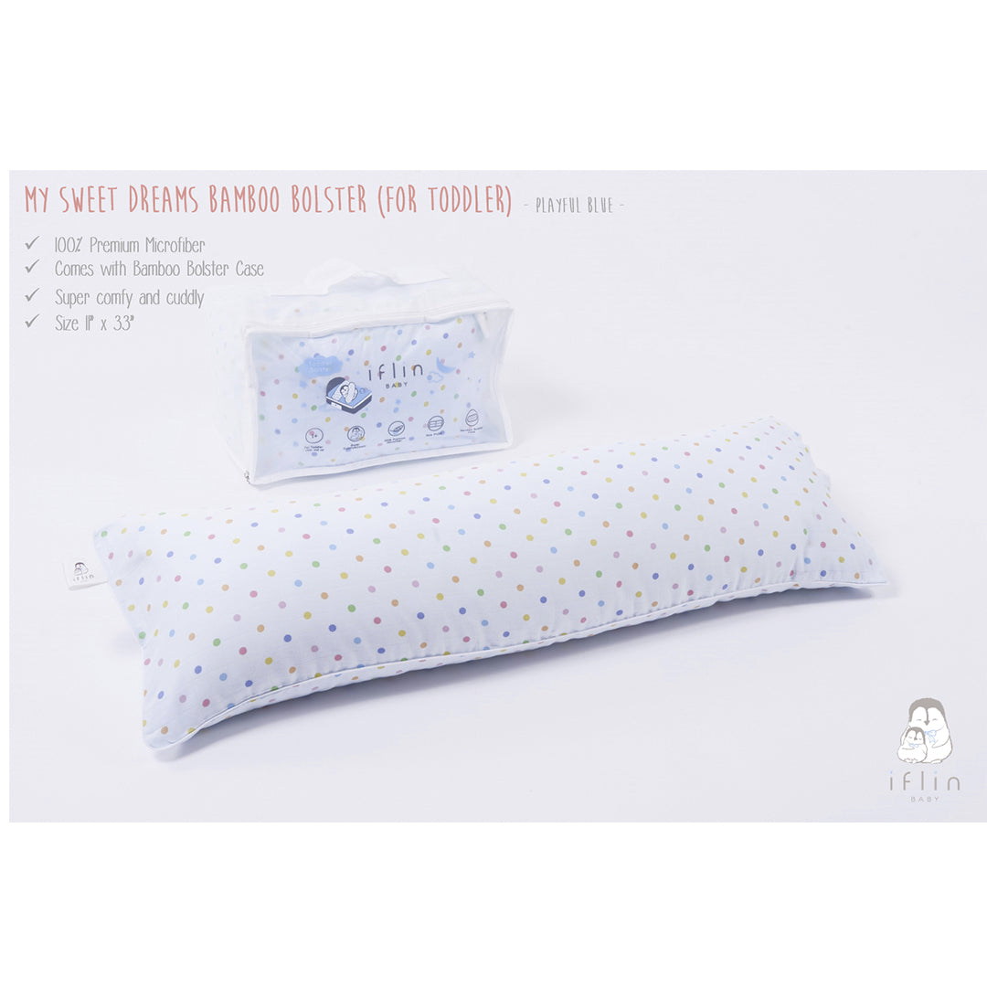 iflin My Sweet Dreams Bamboo Bolster Pillow (For Toddlers)