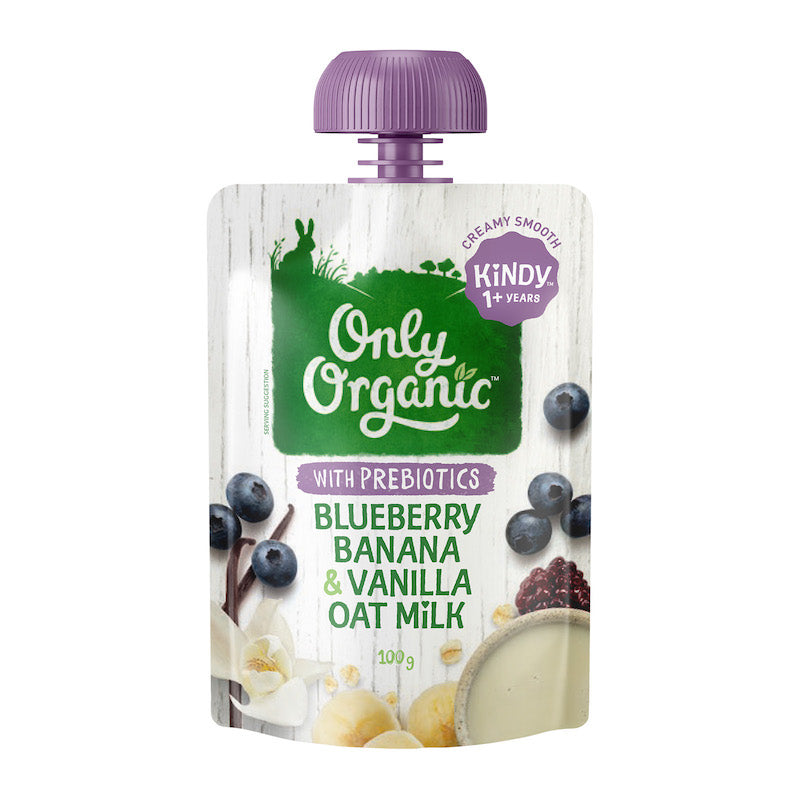 Only Organic Baby Food Banana, Blueberry, and Vanilla Oat Milk (100g)