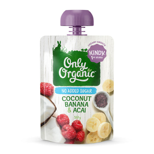 Only Organic Baby Food Coconut, Banana, and Acai(100g)