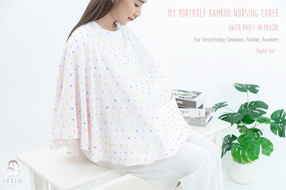 iflin My Portable Bamboo Nursing Cover (with Built-in Pouch)