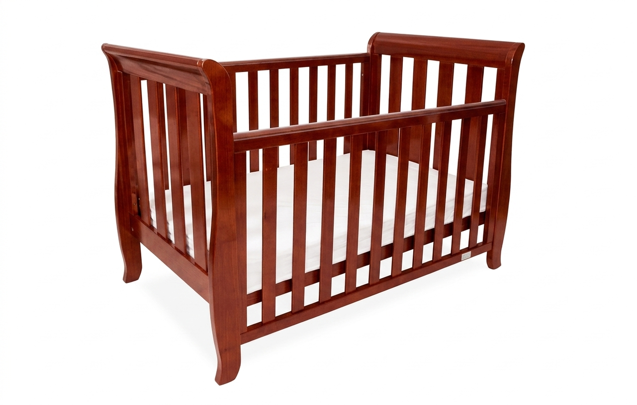 Babyhood Georgia Sleigh Cot & Standard Cot Breathe EZE Mattress