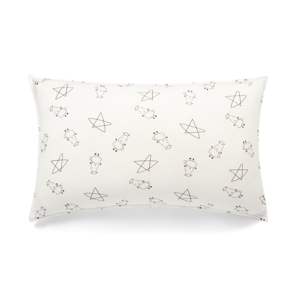 BaaBaa Sheepz Head Pillow - White Cute Big Star and Sheepz