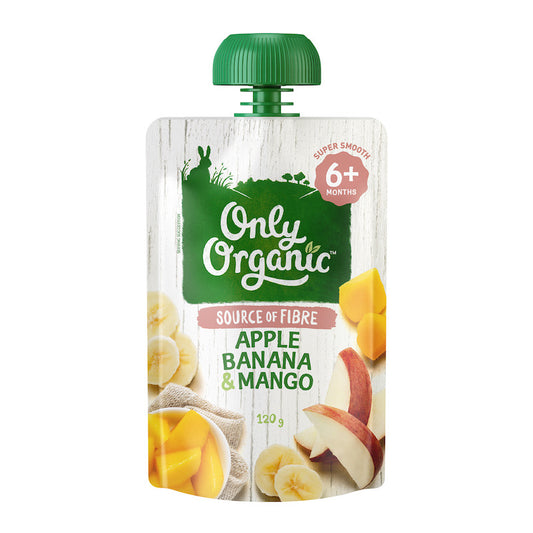 Only Organic Baby Food Apple, Banana, and Mango (120g)