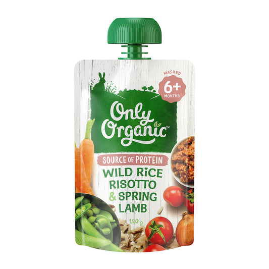 Only Organic Baby Food Wild Rice Risotto and Spring Lamb (120g)