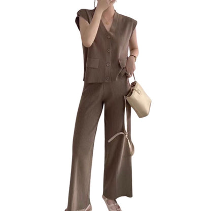 Artse Mnl Knitted Vest Pants Set