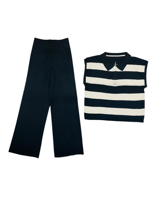 Artse Mnl Stripe Top Collar Pants