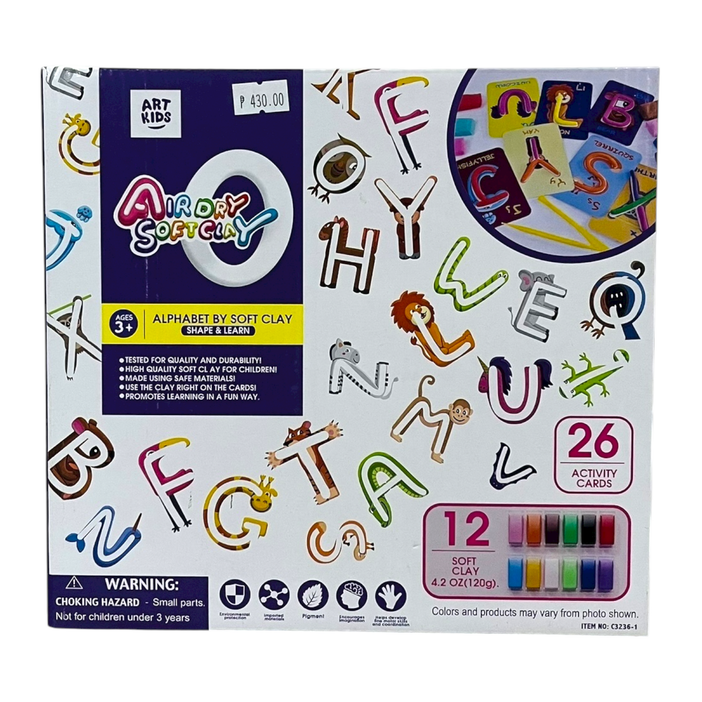 ArtKids Air Dry Soft Clay Activity Cards Style Shape and Learn