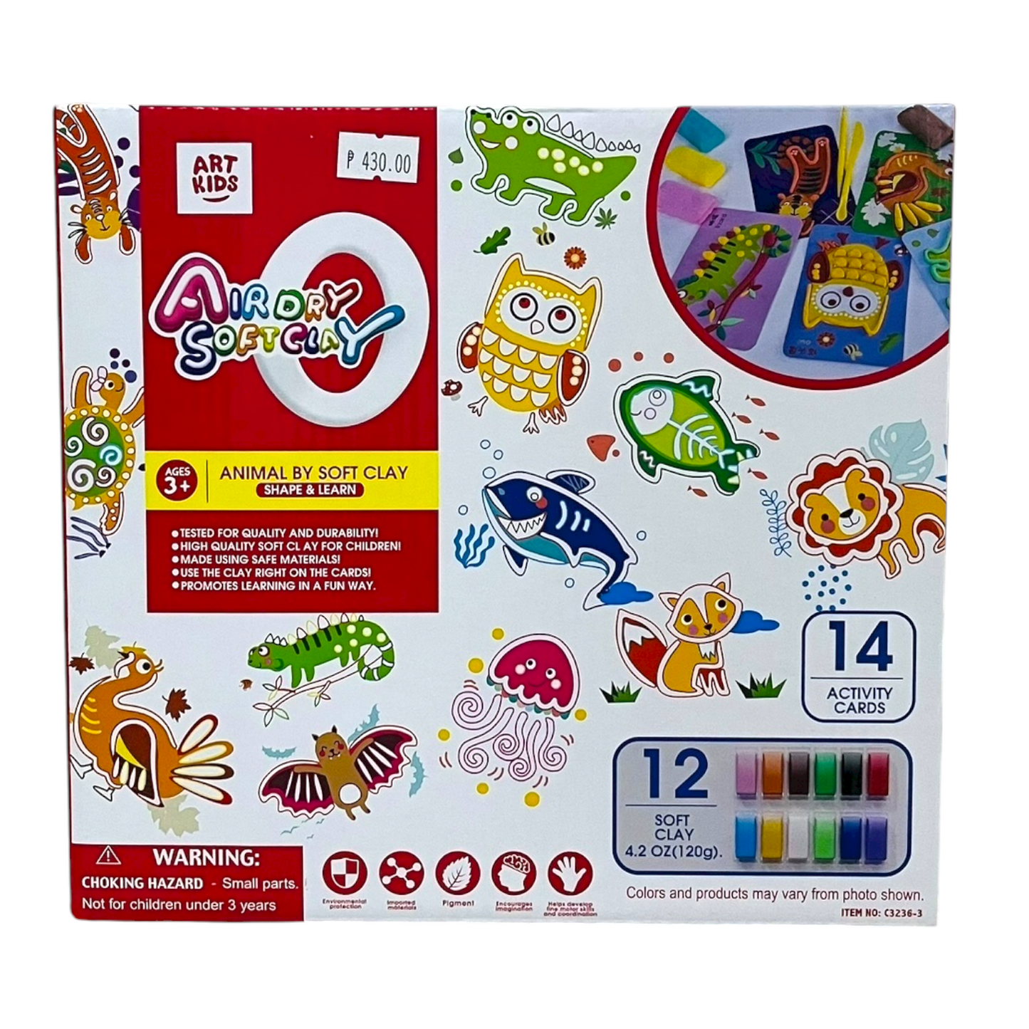 ArtKids Air Dry Soft Clay Activity Cards Style Shape and Learn