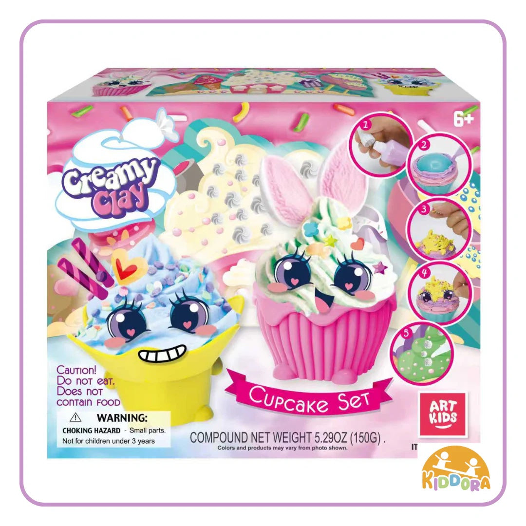 Kiddora ArtKids Creamy Clay Cupcake Set