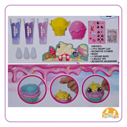 Kiddora ArtKids Creamy Clay Cupcake Set