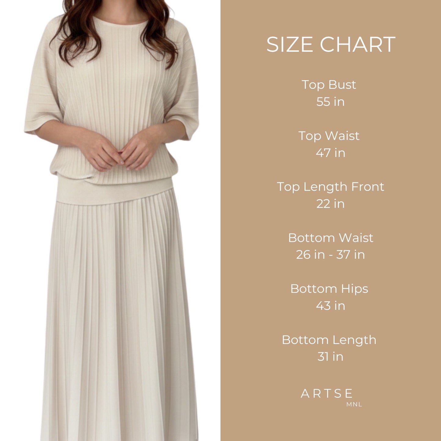 Artse Mnl Loose Top and Skirt Set