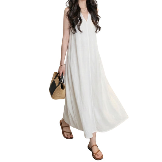 Artse Mnl Vneck Pocket Summer Dress