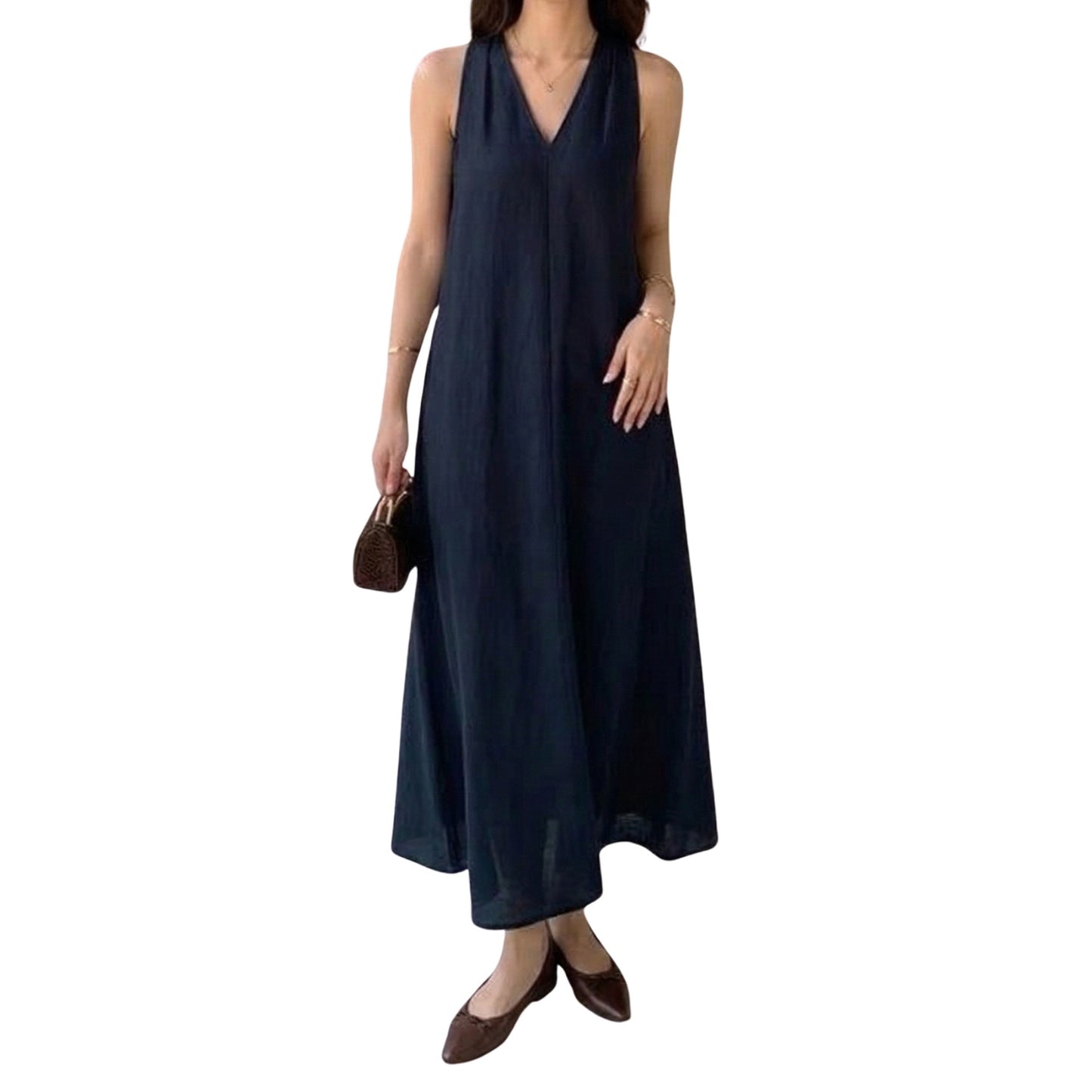Artse Mnl Vneck Pocket Summer Dress