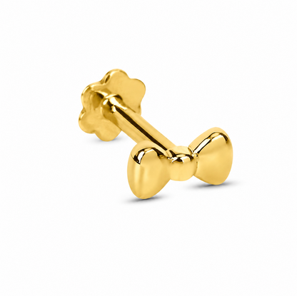 Auric and Ice 14k Gold Baby Earrings - Bow (Yellow Gold) - For Pre-order