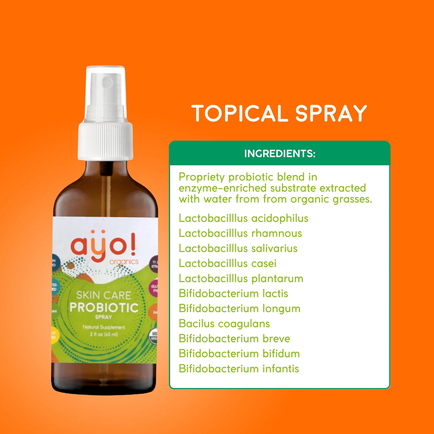 Ayo! Organics Skincare Probiotic Spray (2oz)