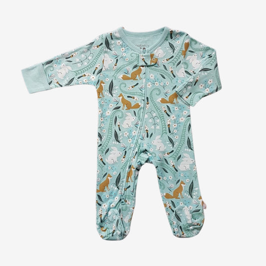 Babysoy Zipper Footie - Fox Harbor