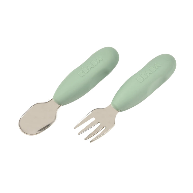 Beaba Set of 2 Stainless Steel Training Pre-Cutlery