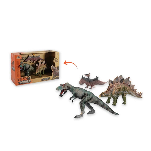 Bioplastic Dino World 3-Pc Dinosaur Set