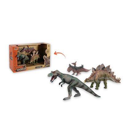 Bioplastic Dino World 3-Pc Dinosaur Set