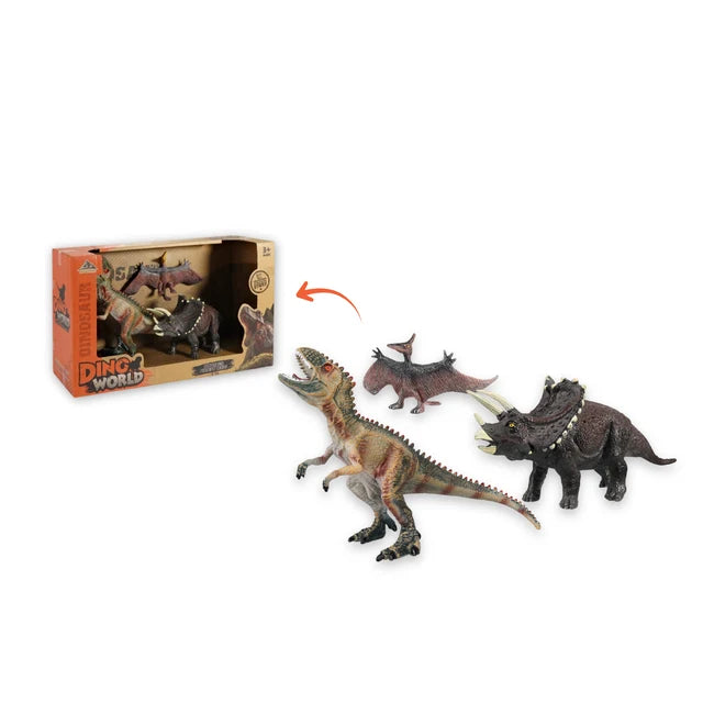 Bioplastic Dino World 3-Pc Dinosaur Set