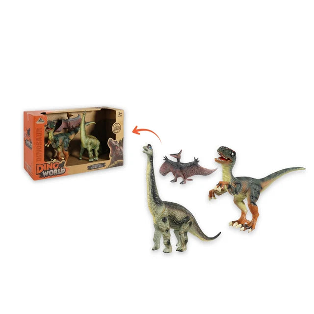Bioplastic Dino World 3-Pc Dinosaur Set