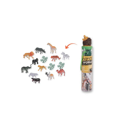 Bioplastic Mini Animals Tube Set