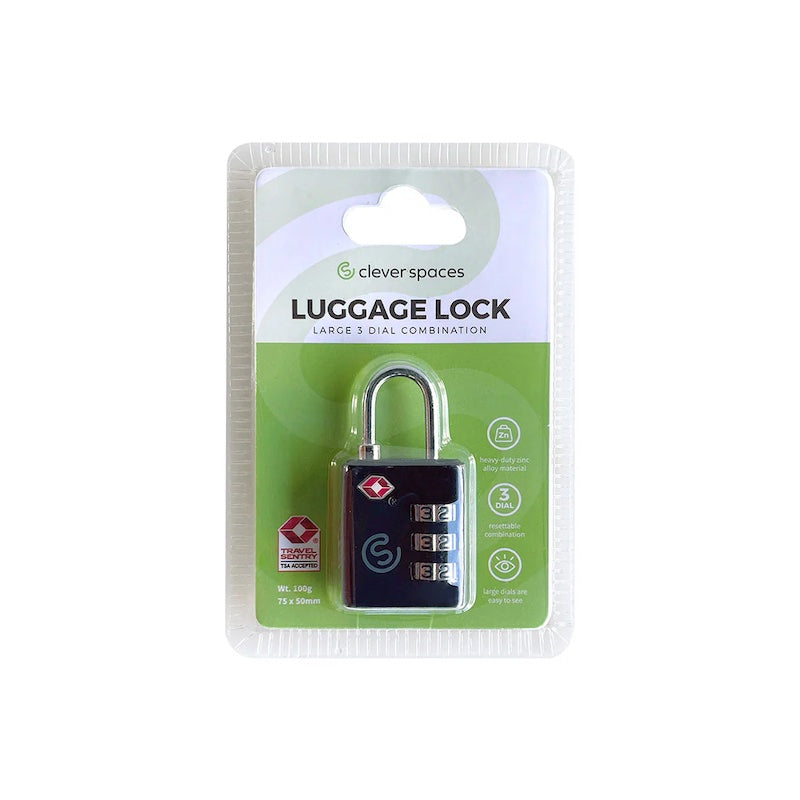 Clever Spaces Travel Accessories Collection - TSA-Approved Luggage Lock