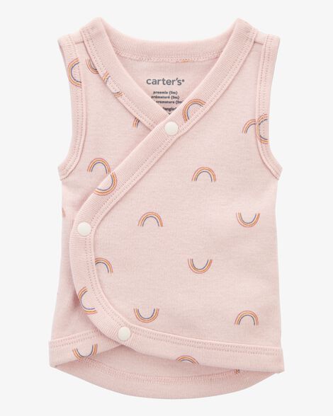 Carter's Baby Girl Preemie Rainbow Cotton Tank - Pink