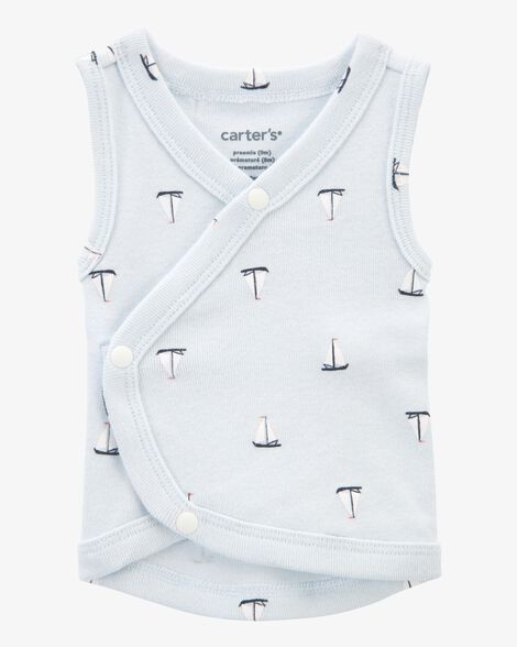 Carter's Preemie Baby Clothes - Sailboat Sleeveless Top