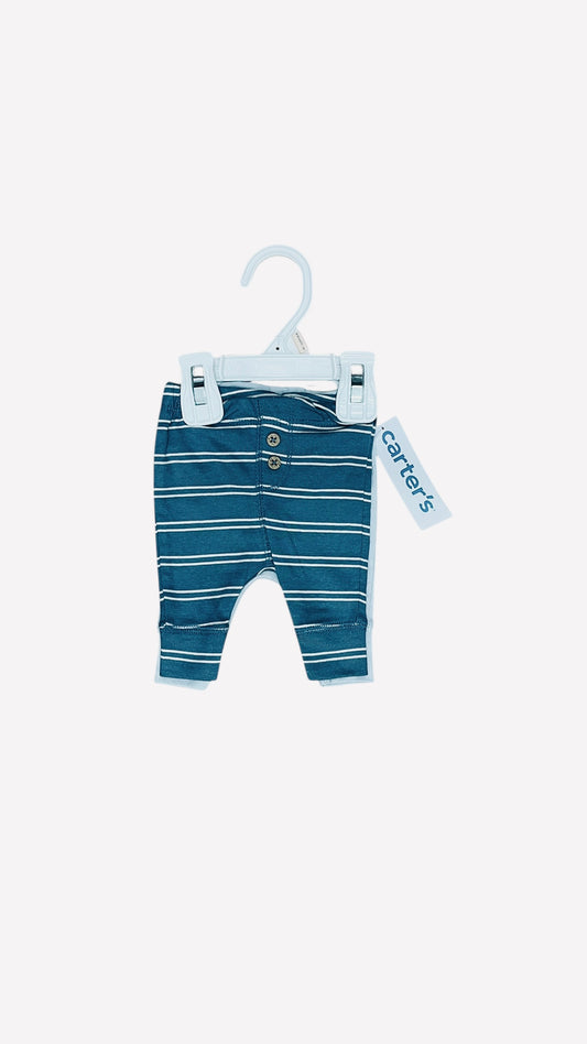 Carter's Preemie Baby Clothes - Blue 2-Piece Pants Set