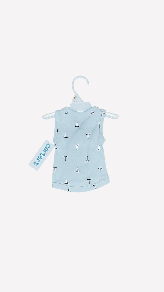 Carter's Preemie Baby Clothes - Sailboat Sleeveless Top