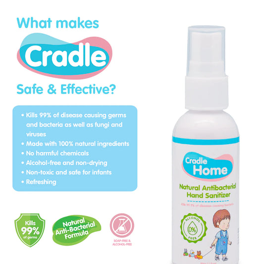 Cradle Home Natural Antibacterial Hand Sanitizer 50ml