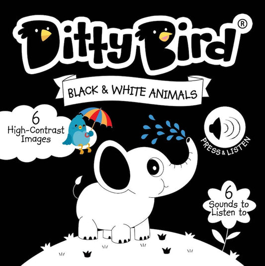 Ditty Bird Musical Books - Black and White Animals