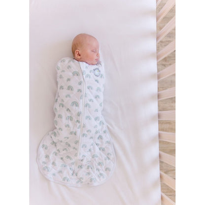 Dreamland Baby Weighted Sleep Swaddle and Sack - Rainbow Blue