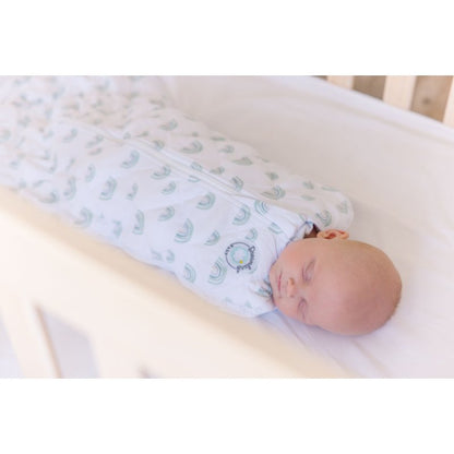 Dreamland Baby Weighted Sleep Swaddle and Sack - Rainbow Blue