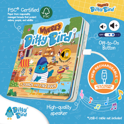 Ditty Bird: Where's Ditty Bird Search and Find Book