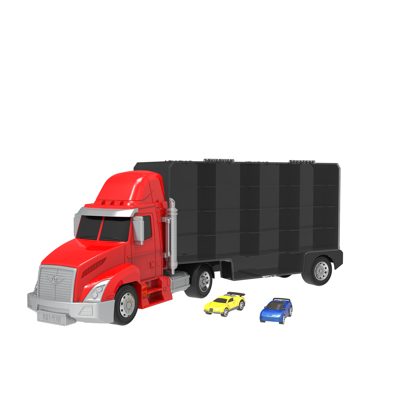 Driven Pull-Back Car Carrier Truck with 6 Cars Turbo Transport