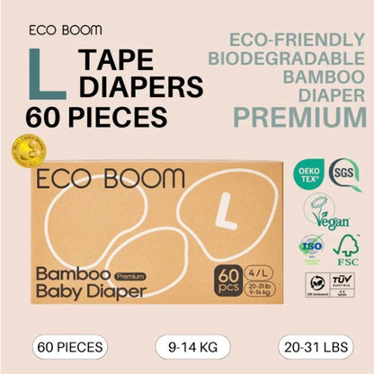 Ecoboom Premium Bamboo Tape Diapers