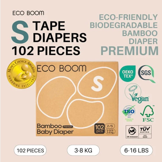 Ecoboom Premium Bamboo Tape Diapers