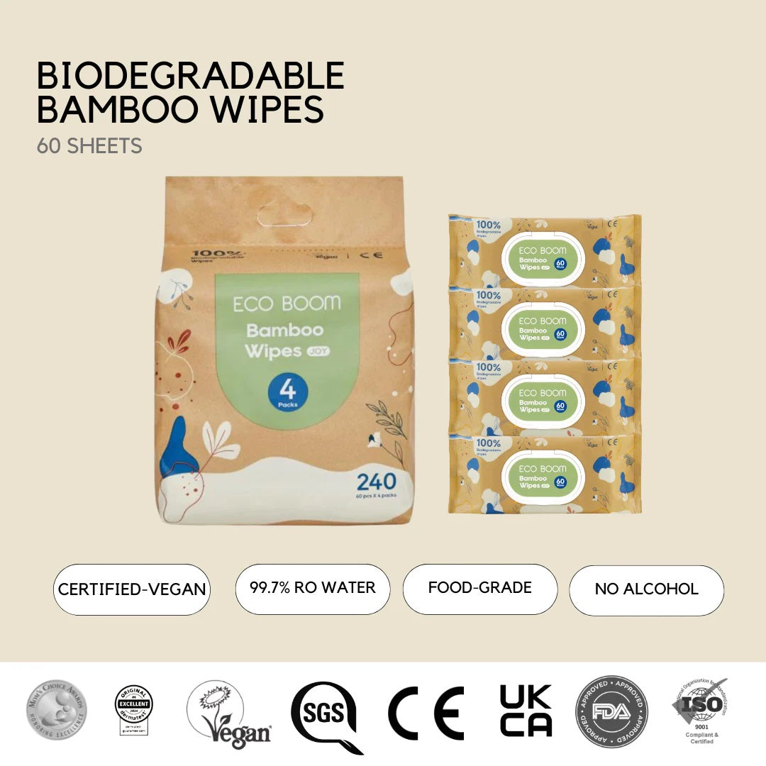 Ecoboom Vegan Bamboo Water Wipes