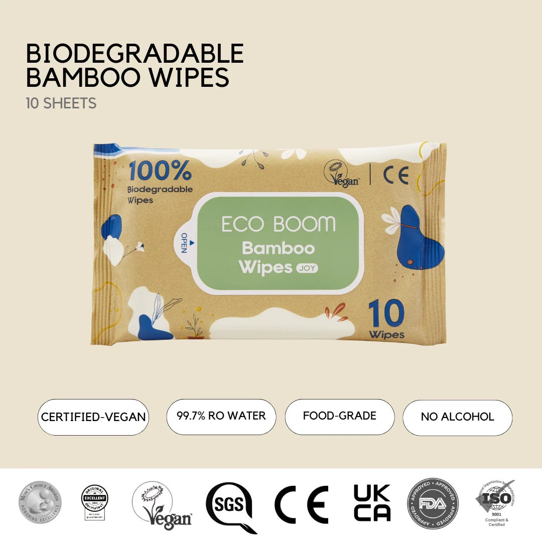Ecoboom Vegan Bamboo Water Wipes