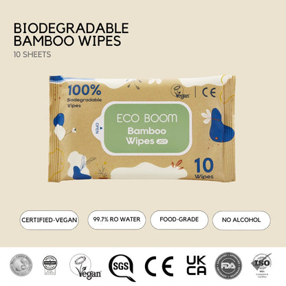 Ecoboom Vegan Bamboo Water Wipes