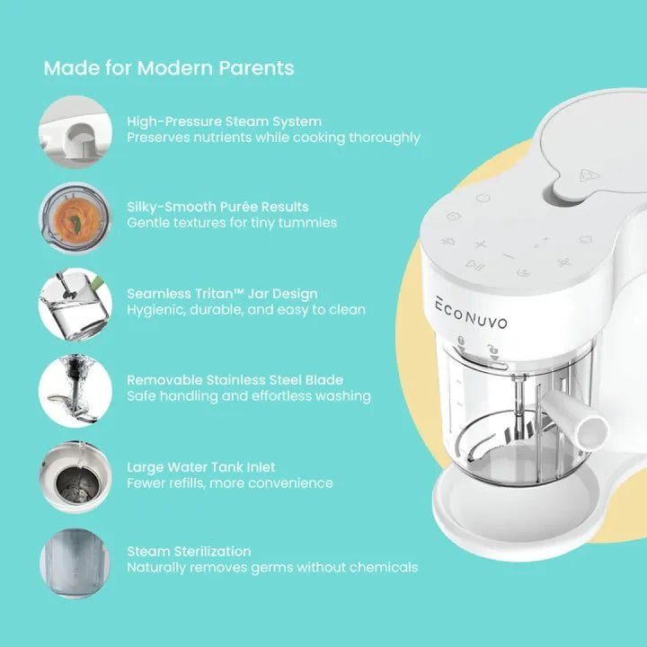 Econuvo 215 5-in-1 Baby Food Processor