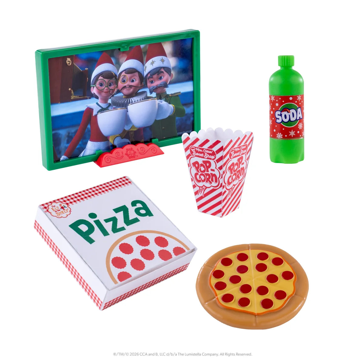 The Elf on the Shelf Polar Props - Movie Night Prop Set